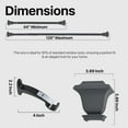 thumbnail image 2 of Deco Window Adjustable Curtain Rod for Windows 44 to 120 Inch (Pack of 1) Extendable Heavy Duty 1 Inch Iron Drapery Pole with Finials Wall Mounted French Door Curtain Rods (Dark Stone), 2 of 5