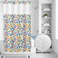 thumbnail image 2 of No Hook Shower Curtain, Colorful Polka Dot Shower Curtains for Bathroom with See Through Top Window, Rainbow Polka Dots Watercolor Waterproof & Washable Bath Curtain Small Stall 36"x78", 2 of 9