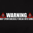 thumbnail image 3 of CafePress - Warning Spontaneous Singin Women's Classic T Shirt - Women's Traditional Fit Dark T-Shirt, 3 of 4