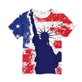 thumbnail image 3 of Cethrio Boys 4th of July T-shirts, Short Sleeve Casual Crewneck Summer Graphic Tees Multicolor Size 8, 3 of 4