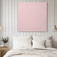 thumbnail image 4 of Pink Striped Wall Art Painting on Canvas, Modern Simple Farmhouse Beige Vintage Canvas Art Home Prints Wall Art Framed Modern Artwork for Living Room Bedroom Wall Decor 12x12in, 4 of 9