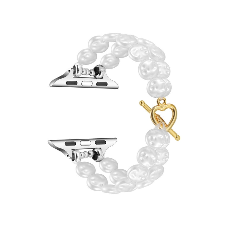 【The Posh Tech】Apple Watch用パールバンド★ Posh Tech Women's Eloise White Pearl Band for Apple Watch