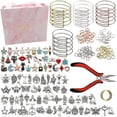 thumbnail image 1 of Kit de fabricación de pulseras de brazaletes de 300 piezas, kit de fabricación de pulseras con brazaletes expandibles, dijes (con caja de regalo y herramientas), 1 of 5