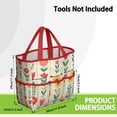 thumbnail image 3 of Garden Tool Bag,Pioneer Flower Floral Print Pattern Garden Tool Organizer,Garden Gifts,Waterproof Multi-Pocket Garden Tool Storage 11.8x5.5x11.4 Inch(Tools NOT Included), 3 of 6