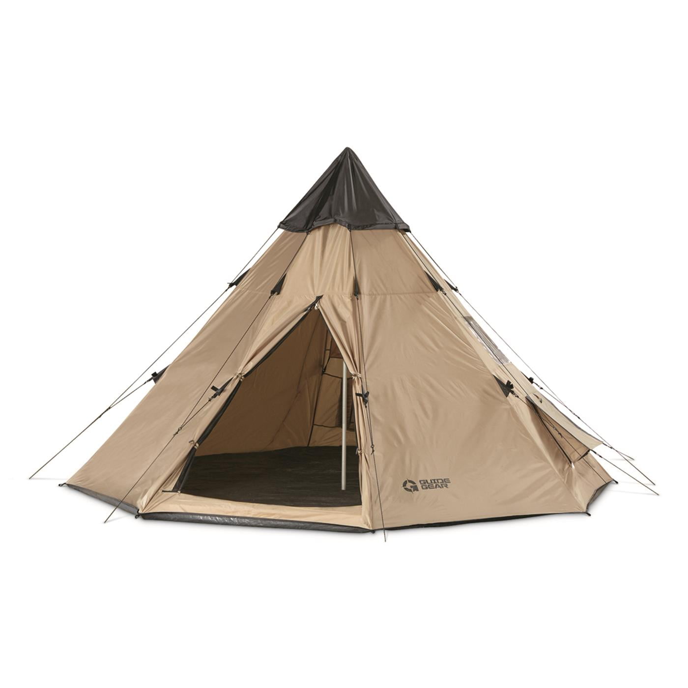 Een computer gebruiken maak je geïrriteerd Drastisch Guide Gear 10' x 10' Teepee Tent for Adults Outdoor Camping, 2-Person,  Instant Easy Set-Up Waterproof 4-Season Tents for Backpacking, Hiking -  Walmart.com
