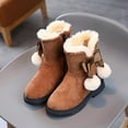 thumbnail image 2 of Lojoutye NEW Girls Boots Girls' Autumn and Winter Bling Boots Kids Snow Boots Thick Soles Girls Western Boots Non Warm Comfortable Girls Booties Solid Color Zipper Shoes, 2 of 4