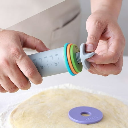 

Funicet Adjustable Steel Rolling Pin with 4 Removable Rings and Mat for Baking