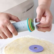 VerPetridure Adjustable Steel Rolling Pin, with 4 Removable Rings and Mat for Baking