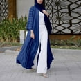 thumbnail image 2 of Fashionable Ethnic Kimono Abaya Cardigan Robe Kaftan Outerwear For Women Dress With Side Pockets, 2 of 4