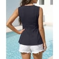 thumbnail image 6 of BTFBM Womens Summer Tops Business Casual Outfits Crew Neck Sleeveless Shirts Slim Fit Peplum Tank Top, 6 of 9
