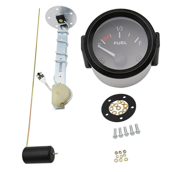 Car Modification 12v Universal fuel gauge 52mm black face pointer oil level meter with oil float
