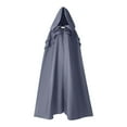 thumbnail image 1 of Unisex Hooded Button Casual Party Retro Gothic Long Cloak Stage Outfit Tops, 1 of 5