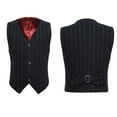 thumbnail image 4 of Boys Suit Boys' Suits Kids Ring Bearer Outfit Toddler 4Pcs Suit Set First Communion Suits for Boys Black Stripe 8Years, 4 of 4