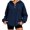A-Navy1117, variant on Wxolcjlv Solid Quarter Zip Hoodies for Women Long Sleeve Pullover Tops