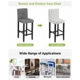 thumbnail image 3 of Blue Striped Bar Stool Covers Set of 4, Modern Stripes Farmhouse Stretch Washable Bar Chair Covers with Backs, Removable Pub Counter Height Chair Cover for Kitchen Dining Room Cafe, 3 of 7
