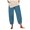 Blue, variant on Women Fashion Elastic Waist Pant With Pocket Loose Harem Pants Printed Crop Pants