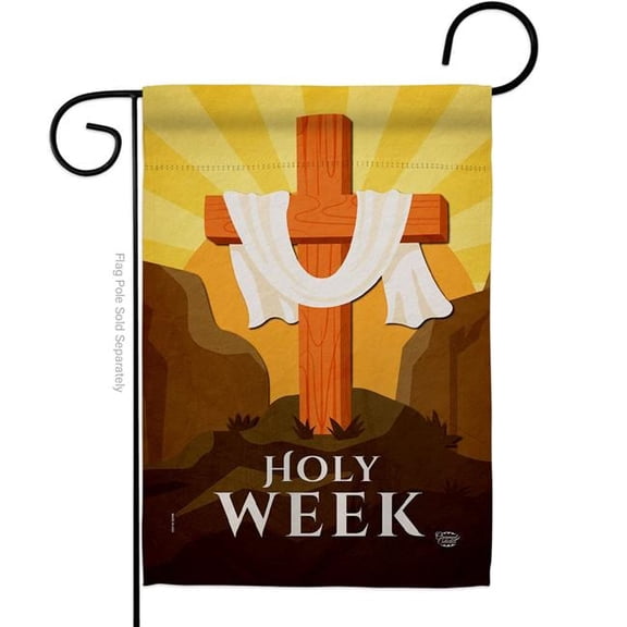 Ornament Collection G190077-BO The Holy Week Religious Faith Double-Sided Decorative Garden Flag, Multi Color