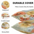 thumbnail image 4 of Waterproof Throw Pillow Covers Set of 2, 24x24 Inch Retro Spring Floral Decorative Pillowcases Outdoor Pillow Slip Cushion Covers Set for Couch Tent Watercolor Summer Flower Farmhouse, 4 of 7