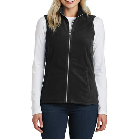 - Mafoose Women's Tricot Pockets Lightweight Microfleece Vest Black X-Small