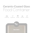 thumbnail image 2 of JUST COOK Rectangular Ceramic-Coated Glass Food Storage Container with Lid, 47.3 oz, Light Gray, 2 of 4