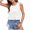 White, variant on Womens Jacket Womens Tank Tops Under $5 Womens Tank Tops High Neck Y2K Tank Tops Women Casual Solid Sleeveless Vest Splicing Round Neck T- Tops Blue