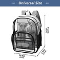 thumbnail image 4 of PVC Transparent Backpacks Clear Backpack for Travel and Outings Grey Highland Cattle, 4 of 7