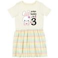 thumbnail image 3 of Inktastic Somebunny is Three-third Birthday Bunny Girls Toddler Dress, 3 of 5