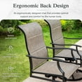 thumbnail image 6 of Sophia & William Outdoor Patio Dining Swivel Padded Textilene Chairs Set of 4, Ash Brown, 6 of 7