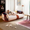 thumbnail image 2 of YINIX 102" Modern Sofa with Extra Deep Seat, Comfy Upholstered Couch for Living Room,Beige, 2 of 9