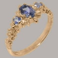 thumbnail image 2 of LBG British Made 14k Rose Gold Natural Tanzanite Womens Anniversary Ring - 33 size options - Size 7.75, 2 of 9