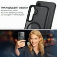 thumbnail image 2 of DOMAVER Samsung Galaxy S25 Case 6.2 Inch, MagSafe Compatible Matte Translucent Cover, Slim Shockproof Protective - Black, 2 of 8