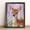 Deer, variant on 12x16in Framed Baby Deer Lily of the Valley Wood Print, Wooden Frame & Wooden Backing, Purple Forest Vintage Oil Painting Wall Art, Nursery Kids Room Bedroom Home Decor