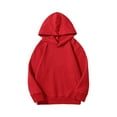 thumbnail image 3 of Garbnen Hoodies for Teen Girls Y2k Red Long Sleeve Lightweight Sweatshirts with Pocket Fall Fleece Preppy Preppy Girls Clothes 9-11 Years, 3 of 4