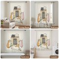 thumbnail image 6 of Beige Cute Cat Sheer Curtains 63 Inches Long, Cartoon Funny Heater Cats Light Filering Curtains, Breathable Simi Curtain Privacy Drapes for Living Room Bedroom Lightweight Window Treatment, 6 of 9