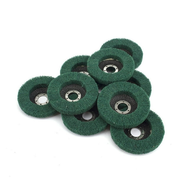 1/5 / 10Pcs 4inch 100 mm Nylon Fiber Flap Pulido disco de la rueda 180 Grit for Angle Grinder for Madera Metal Buffing