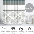 thumbnail image 3 of Gray Taupe Boho Shower Curtain Sets,Farmhouse Moroccan Paisley Bathroom Shower Curtains,White Antique Floral Waterproof Fabric Bath Curtain12 Hooks 72x72 in, 3 of 6