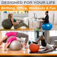 thumbnail image 2 of SmarterLife PRO MAX Series Exercise Yoga Ball Workout Equipment Pregnancy Medicine Balls, 75cm Turquoise, 2 of 7