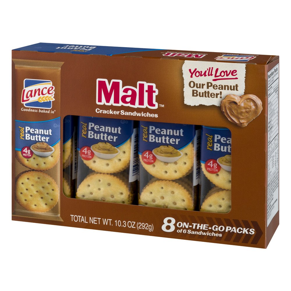 Lance Malt Crackers With Real Peanut Butter Sandwich, 10.3 oz Walmart