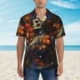 thumbnail image 4 of Daiia Vintage Floral Skull Hawaiian Shirt for Men Gentle Cotton Regular Short Sleeve Casual-3X-Large, 4 of 9