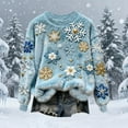 thumbnail image 4 of Craaazy Women's Christmas Printed Long Sleeve Top Warm Crewneck Christmas Sweaters Gifts, 4 of 4