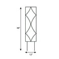 thumbnail image 3 of Expert Gardener 48in H x 12in W Black Steel Diamond Garden Trellis with spiked Feet, 3 of 10