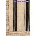thumbnail image 2 of Indian Natural - Black Strip Scandinavian rug. Pattern Hemp Jute Rug. Ivory & Beige Rug. Handwoven Rug. 100% Natural Rug, 2 of 4