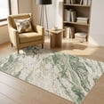 thumbnail image 5 of MICGEEK 3x5 Washable Area Rugs for Entryway, Modern Abstract Non Slip Carpet, Low Pile Indoor Rug for Bedroom Home Decor Carpets, Green/Brown, 5 of 9