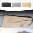 thumbnail image 1 of Organizador de visera para coche - Bolsa de cuero para guardar 6 ranuras para tarjetas y soporte para gafas de sol para coches, SUVs, camiones, 1 of 6