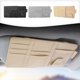 thumbnail image 1 of Organizador de visera para coche - Bolsa de cuero para guardar 6 ranuras para tarjetas y soporte para gafas de sol para coches, SUVs, camiones, 1 of 6
