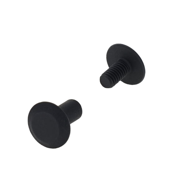 Chicago Screws, Flat Cap, Black Matte, Solid Brass-LL (50 per bag), Multiple Sizes