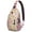 Pink, variant on Floral Exotic Chest Bag - Spacious & Organized Shoulder Backpack - Perfect for Outdoor Adventures, Travel, Daily Commute