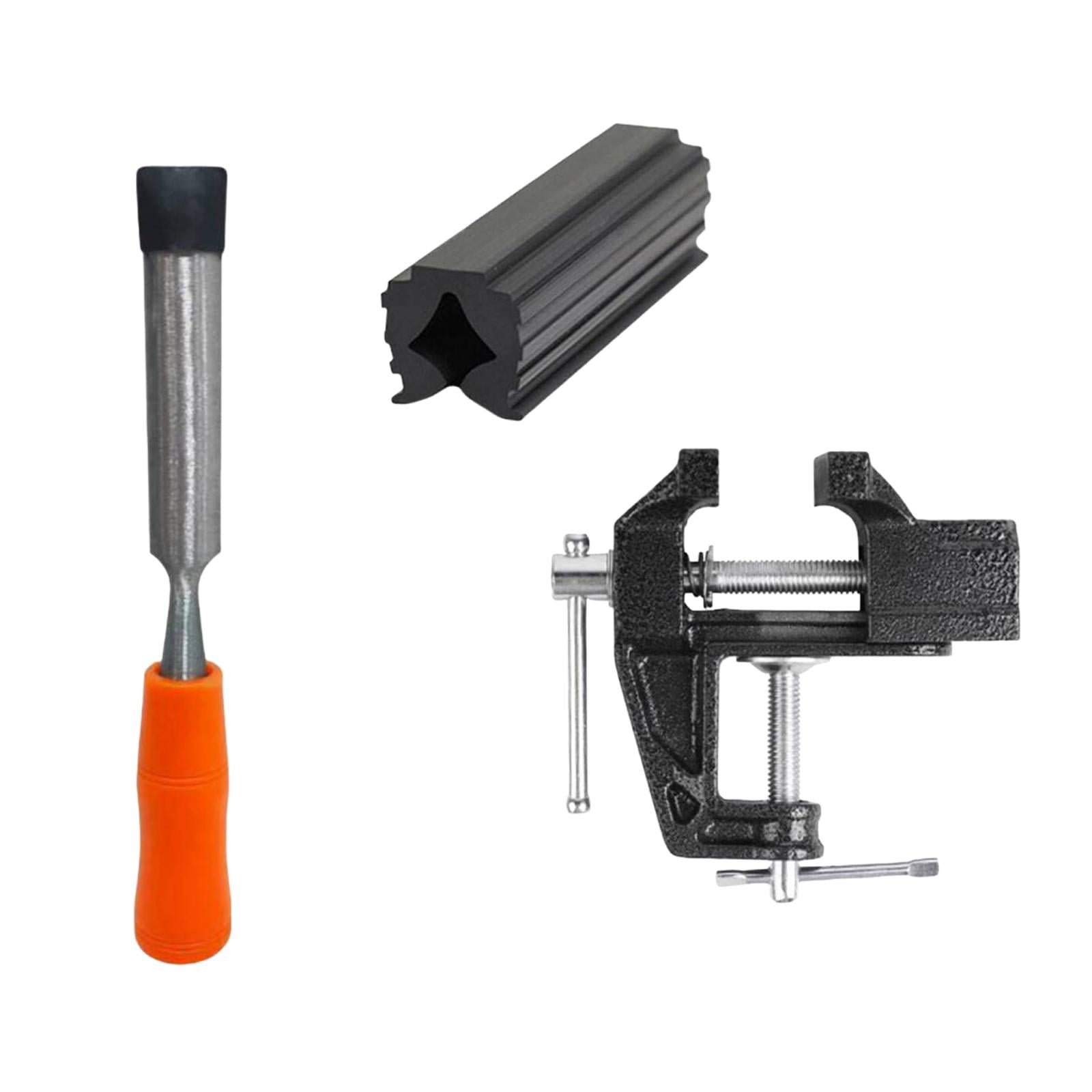 funtasica 3 Pieces Golf Grip Kits Grip Tape Remover Repair Tool Professional Table Vise Accessories Easy to Use Bench Vise Rubber Clamp Orange
