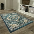 thumbnail image 3 of (4 pack) Mainstays Traditional Persian Teal Blue Print Indoor Accent Rug, 2'6"x3'10", 3 of 8