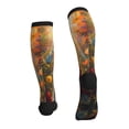thumbnail image 4 of Compression Socks for Women and Men - Sunshine Flower Meditating Cat Compression Socks Circulation for Workout, 4 of 8